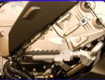 26-400AA, ADJUSTABLE HIGHWAY PEGS, FITS STOCK OEM ENGINE BARS UP TO 2016, K1600GTL/GTLE, and 2013 and NEWER GT, ANODIZE ALUMINUM (26-400AA)